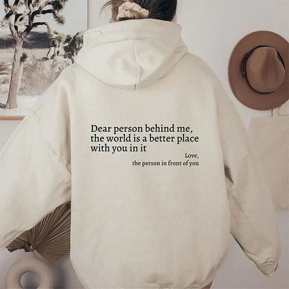 Aura - Sudadera con capucha y mensaje motivador