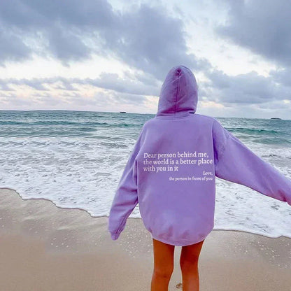 Aura - Sudadera con capucha y mensaje motivador