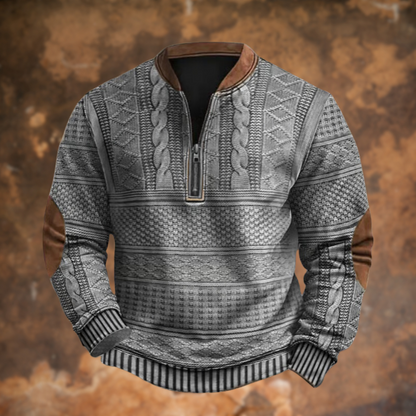 Álvaro – Suéter Texturizado con Cremallera para Hombre