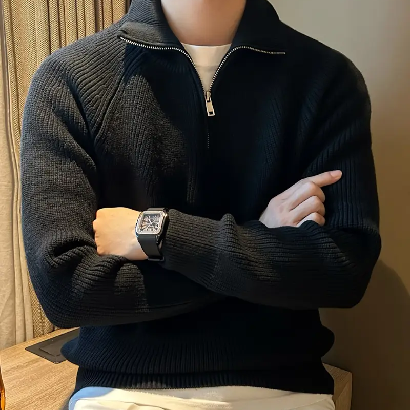 Javier – Jersey de punto con cremallera para hombre