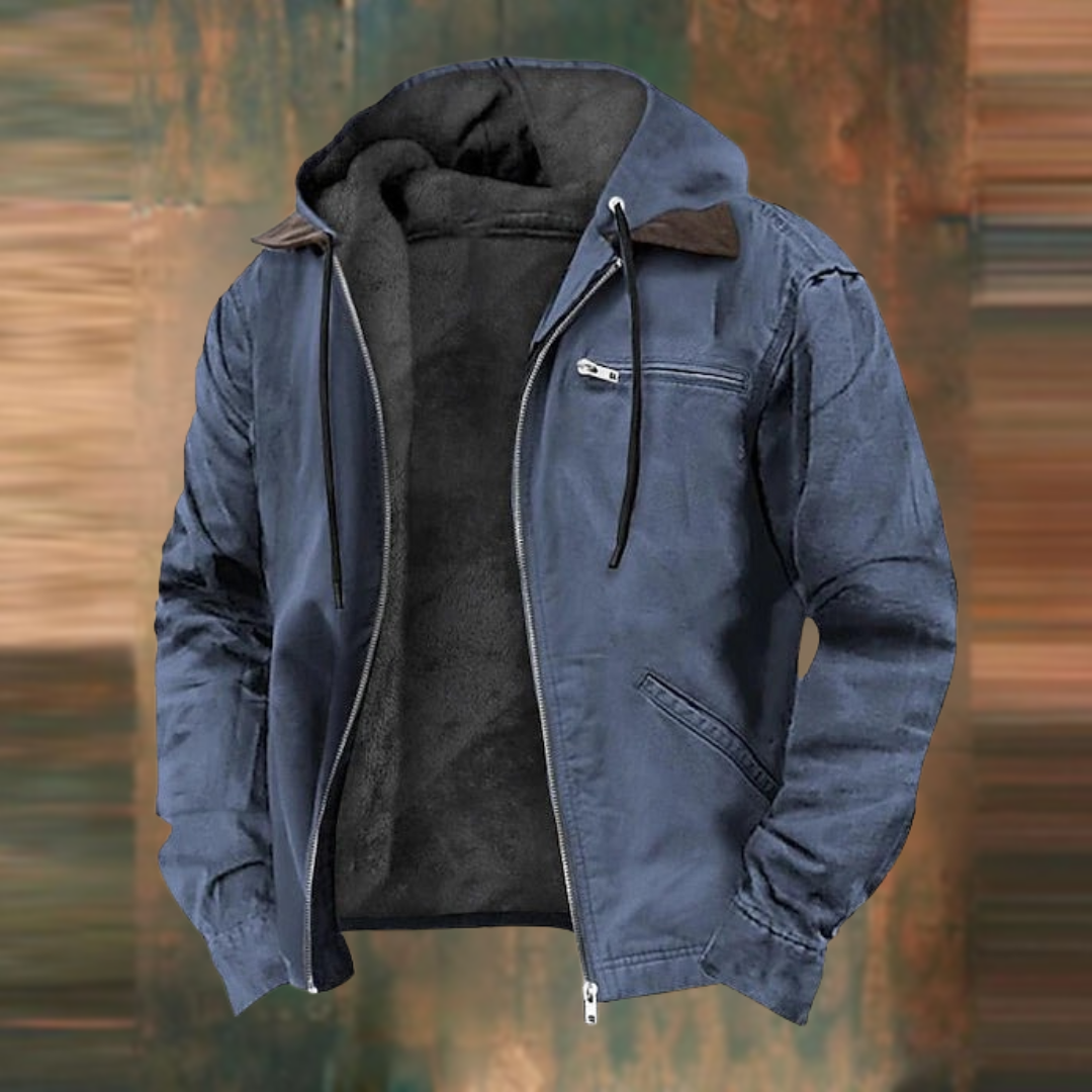 Adam – Chaqueta casual con capucha interior borreguito hombre