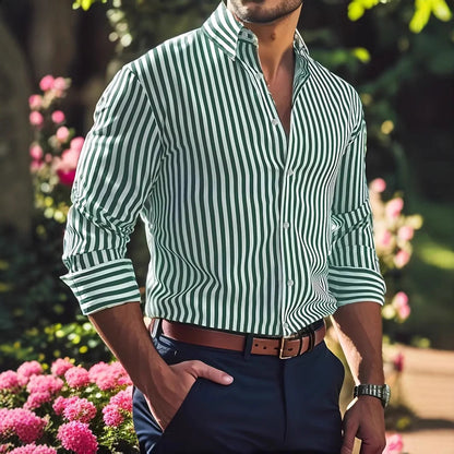 Gianni – Camisa de vestir a rayas con corte moderno y estilo versátil