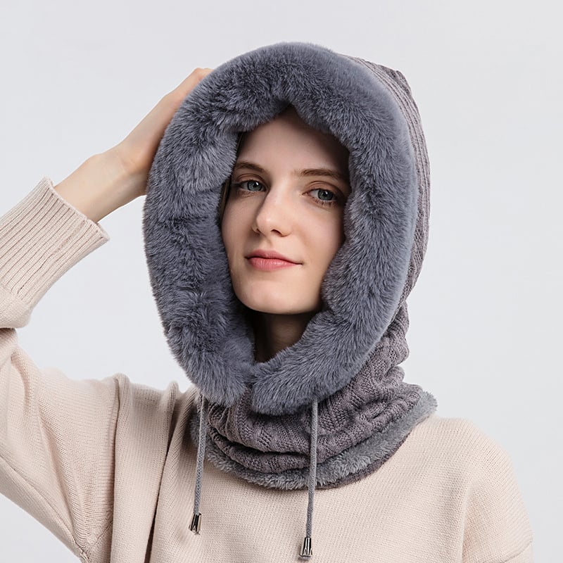 Elena – Knit Hooded Winter Balaclava for Women