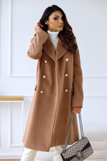 Amelia - Abrigo lana  largo de mujer elegante y atemporal