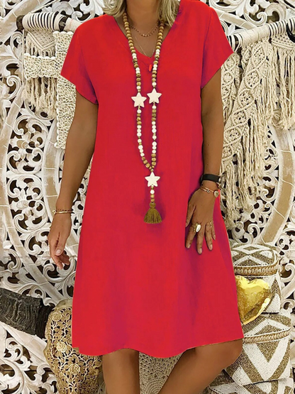 Lucía – Vestido de algodón suelto y cómodo