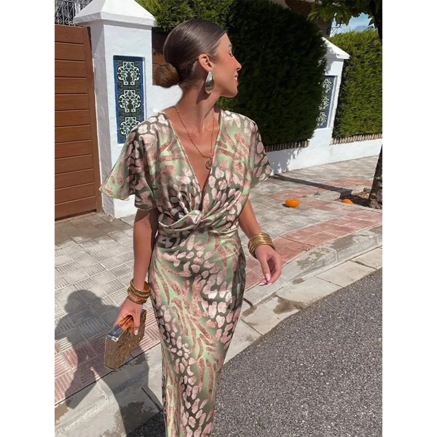 Isabel – Vestido de mujer con escote en V Fluido y cómodo