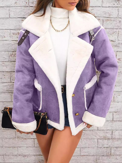 Elsa – Chaqueta algodón corta borreguito mujer