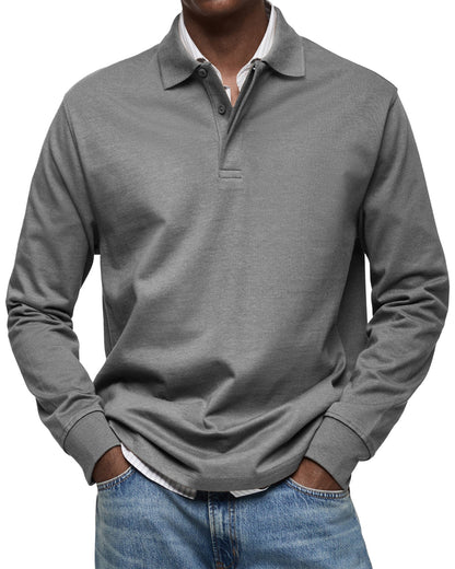 Daniel - Polo de hombre manga larga con cuello clásico