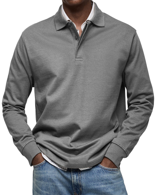 Daniel - Polo de hombre manga larga con cuello clásico