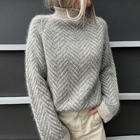 Isabelle - Suéter de punto para mujer cuello alto