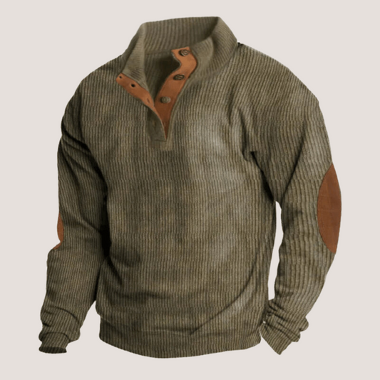 Diego – Suéter de Punto con Cuello Abotonado para Hombre