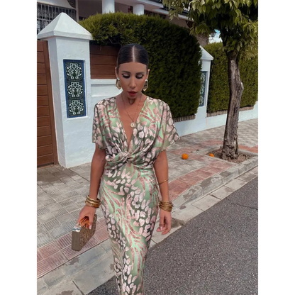 Isabel – Vestido de mujer con escote en V Fluido y cómodo