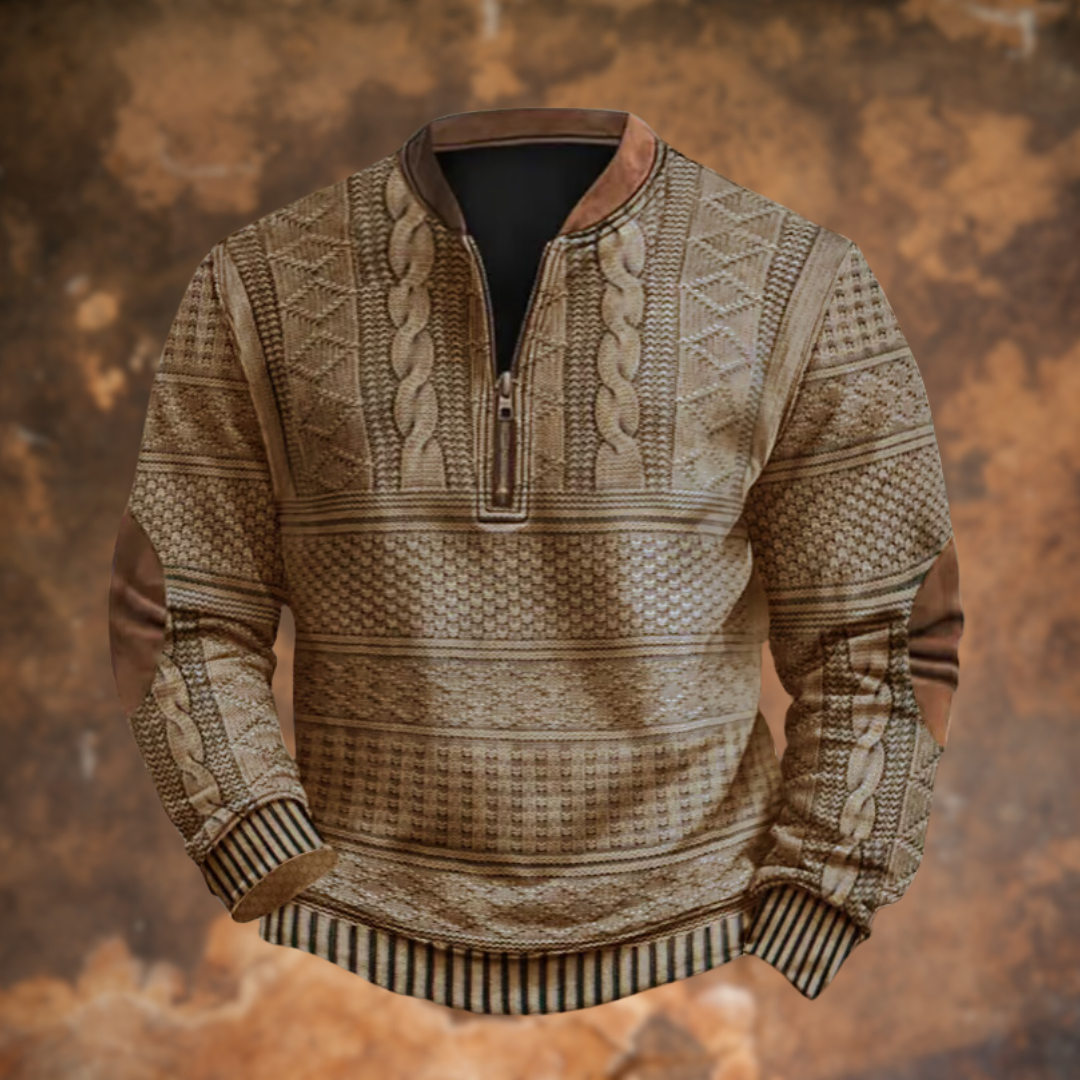 Álvaro – Suéter Texturizado con Cremallera para Hombre