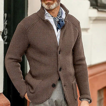 Hugo - Cárdigan de punto elegante para hombre con cierre de botones