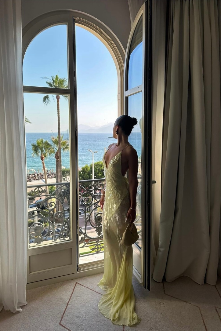 Camila - Vestido largo de lentejuelas con tirantes finos mujer