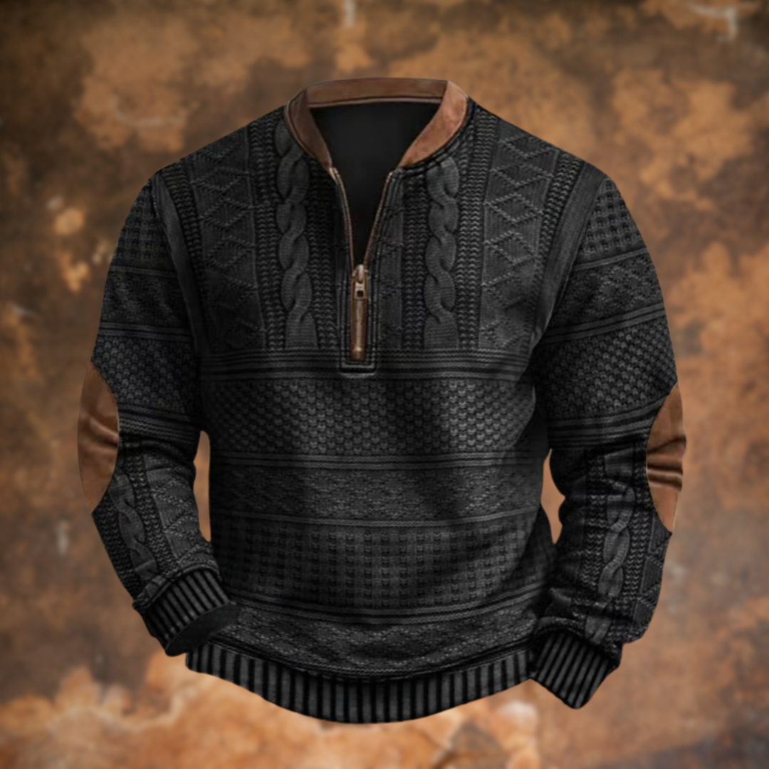 Álvaro – Suéter Texturizado con Cremallera para Hombre