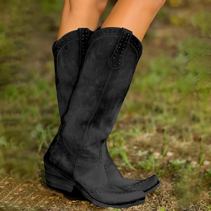 Terra – Botas Cowboy de estilo vintage con tachuelas