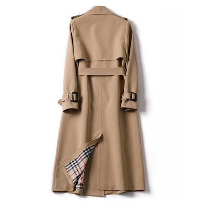 Sofía - Gabardina de lana mujer con cinturón y doble botonadura