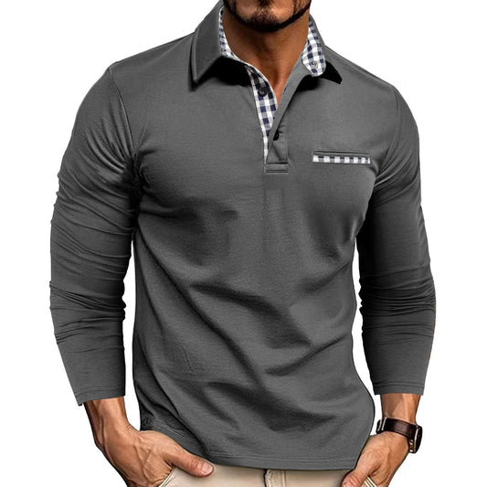Marco - Polo de hombre manga larga con cuello