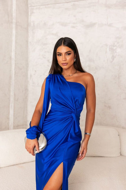 Adriana - Vestido largo asimétrico con abertura mujer