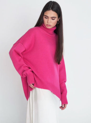 Clara – Suéter de cuello alto estilo oversize