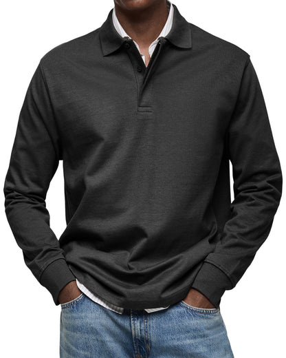 Daniel - Polo de hombre manga larga con cuello clásico