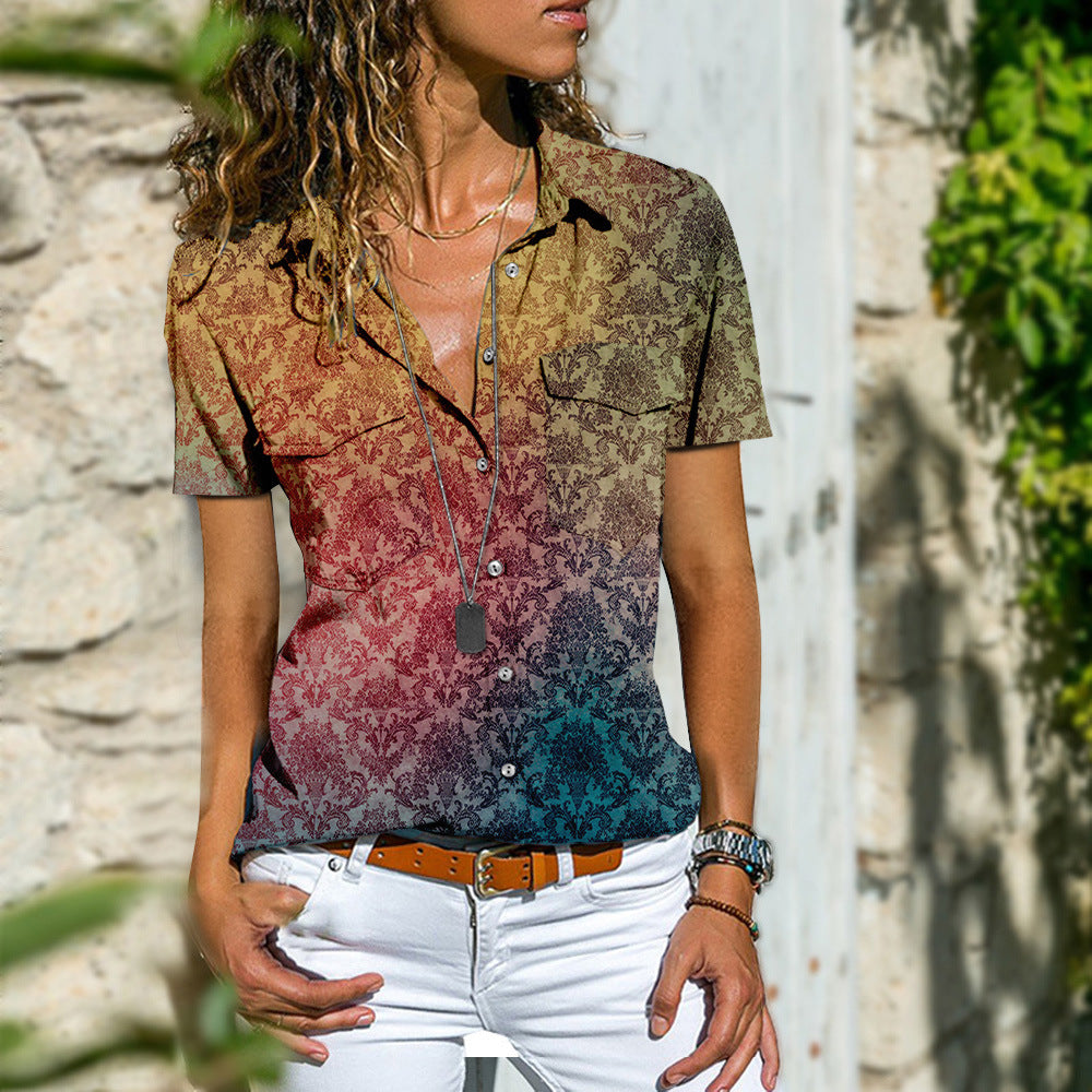 Veronica | Blusa suelta de manga corta para mujer