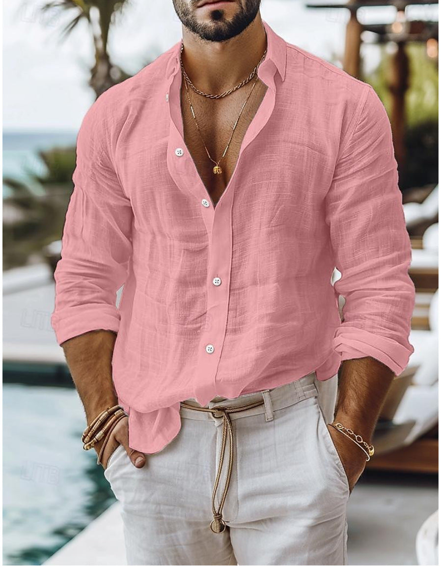 Mateo - Camisa de Lino Gris