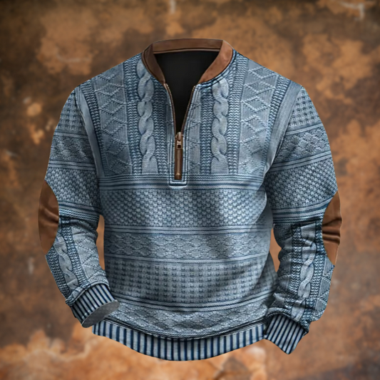 Álvaro – Suéter Texturizado con Cremallera para Hombre