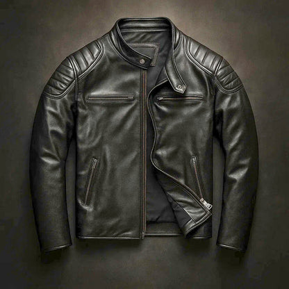 Marek – Chaqueta biker de piel sintética para hombre