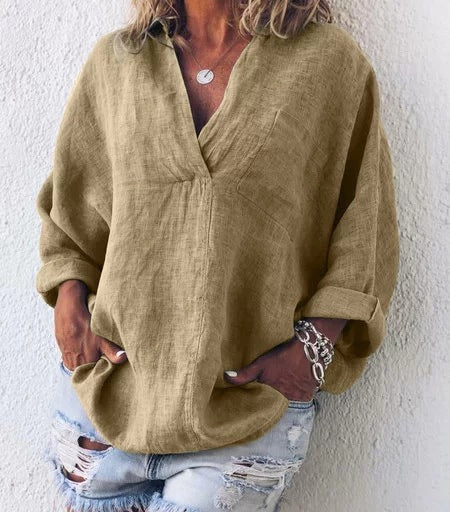 Carlota | Blusa de manga larga suave y a la moda