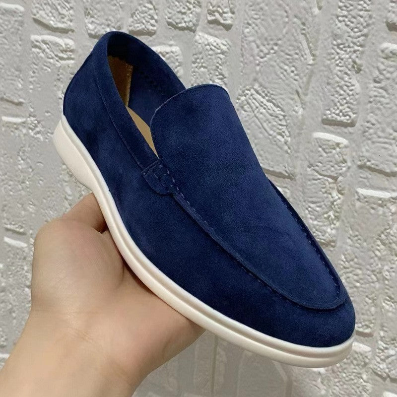 Lorenzo – Mocasines ortopédicos de ante con suela ligera y diseño minimalista