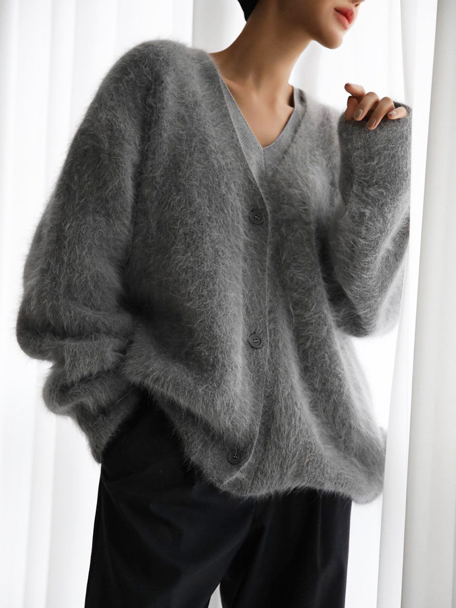 Valeria – Cárdigan Oversize de Cachemira con Botones