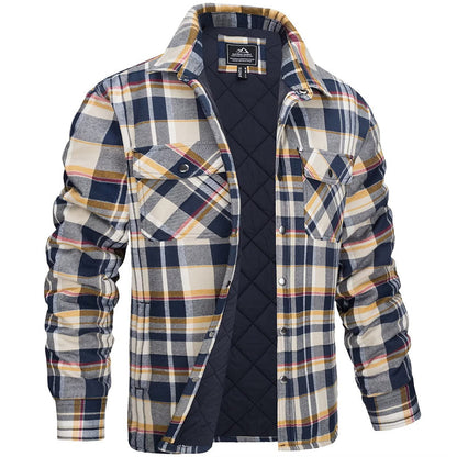 Mateo - Chaqueta de hombre acolchada con diseño a cuadros