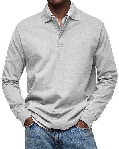 Daniel - Polo de hombre manga larga con cuello clásico