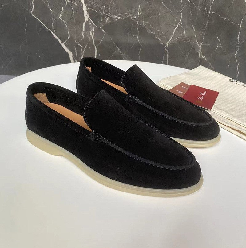 Lorenzo – Mocasines ortopédicos de ante con suela ligera y diseño minimalista