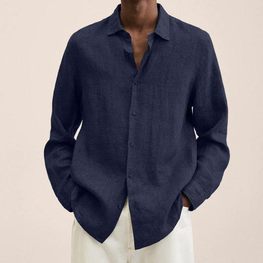 Adrián – Camisa de Lino de Corte Relajado para Hombre