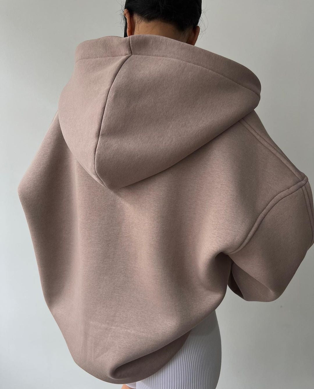 Eva - Sudadera oversize con capucha y cuello abierto para mujer