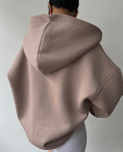 Eva - Sudadera oversize con capucha y cuello abierto para mujer