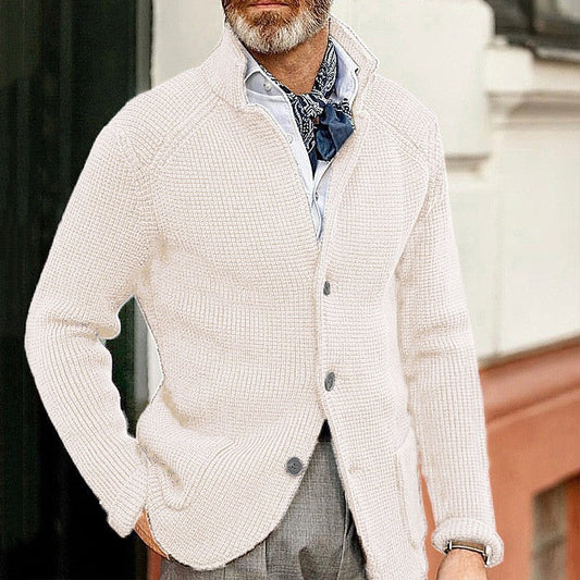 Hugo - Cárdigan de punto elegante para hombre con cierre de botones