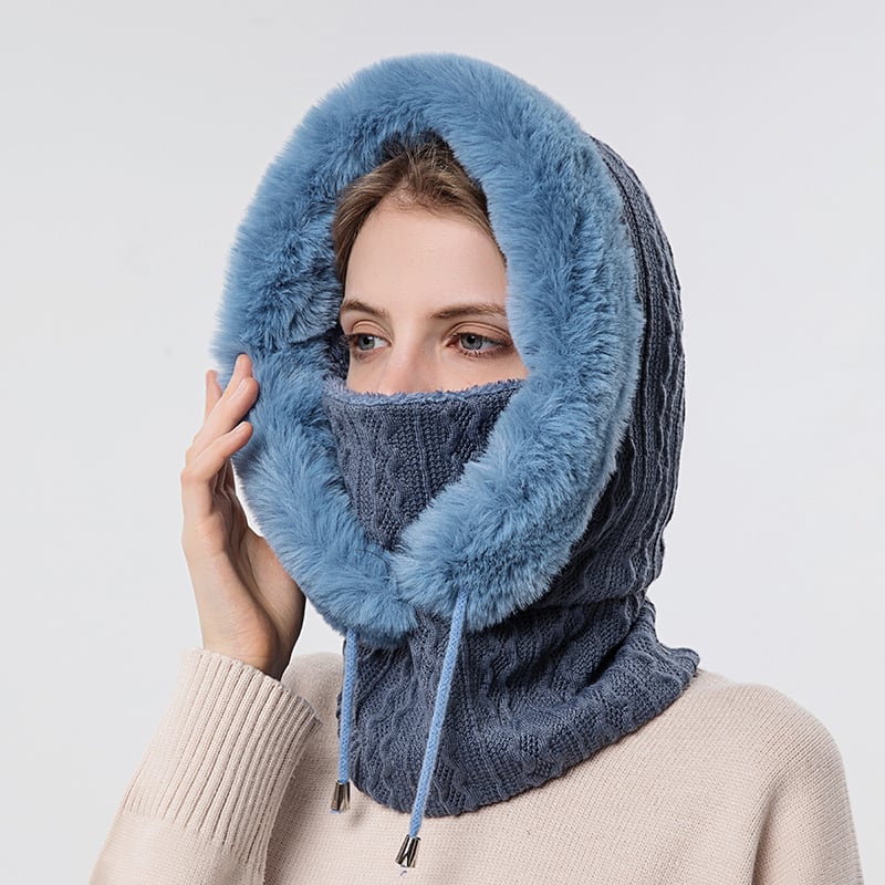 Elena – Knit Hooded Winter Balaclava for Women