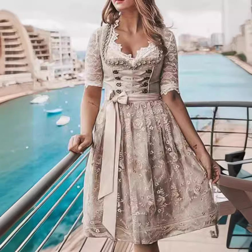 Annalena – Vestido Oktoberfest de encaje bordado