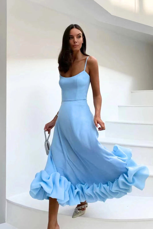 Julieta - Vestido midi con tirantes finos mujer
