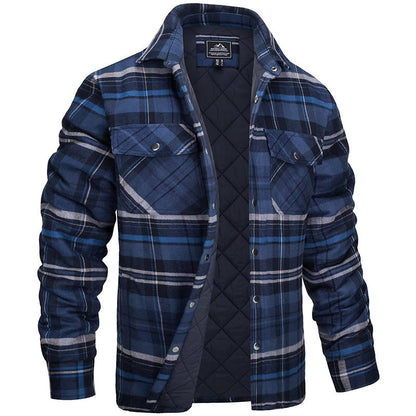 Mateo - Chaqueta de hombre acolchada con diseño a cuadros