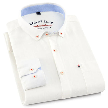 Alejandro - Camisa blanca de hombre manga larga