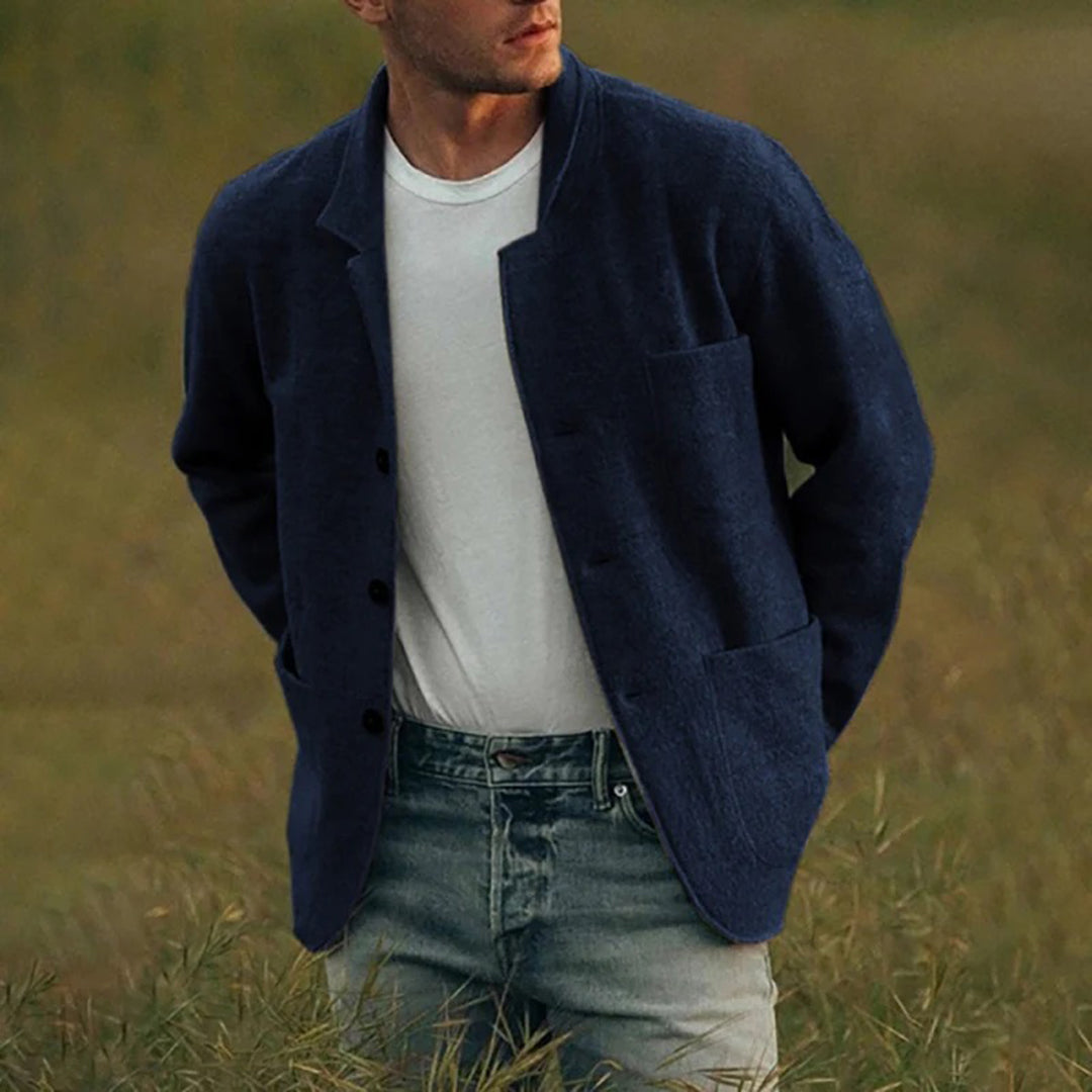 Adrián - Chaqueta de lana marrón hombre