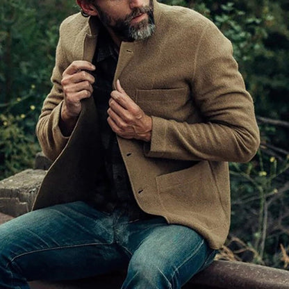 Adrián - Chaqueta de lana marrón hombre