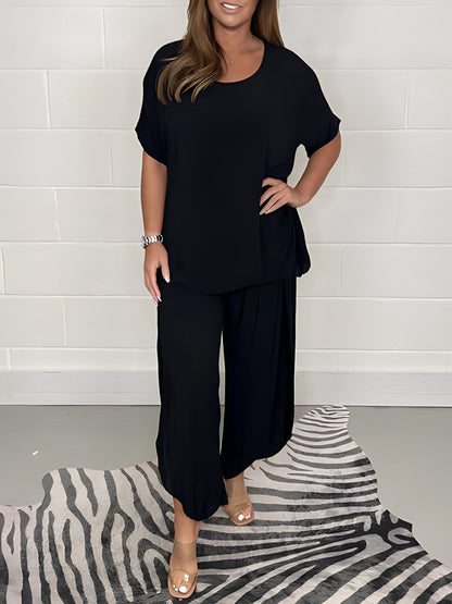 Marta - Conjunto de mujer con blusa amplia y pantalón ancho