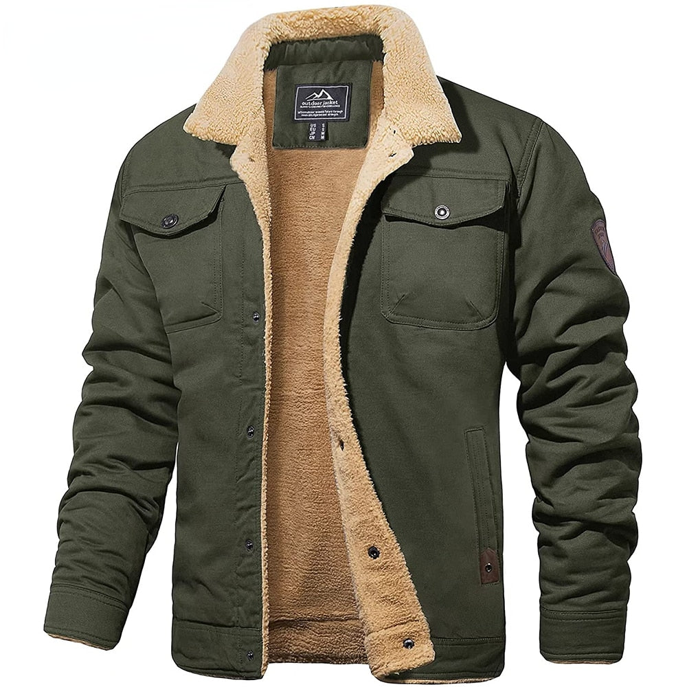 Andrés - Chaqueta de hombre con forro de borreguito