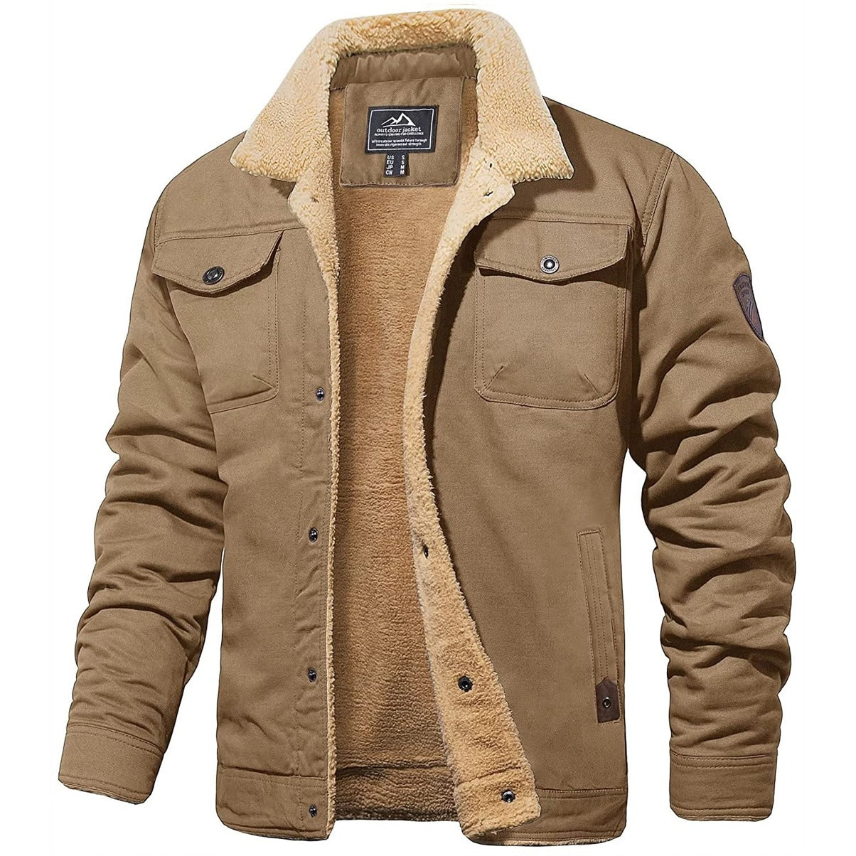 Andrés - Chaqueta de hombre con forro de borreguito